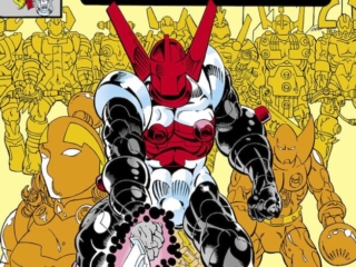 Micronauts #12 cover; pencils and inks, Michael Golden; Blood Feud, Acroyear