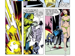 Micronauts #14, pg. 12; layouts, Howard Chaykin; pencils and inks, Al Milgrom; Bug, Jasmine