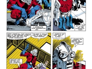 Micronauts #20, pg. 17; pencils, Pat Broderick; inks, Armando Gil; Scott Lang Ant-Man, Biotron