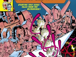 Micronauts #21 cover; pencils and inks, Michael Golden; Starting This Issue: Tales from the Microverse