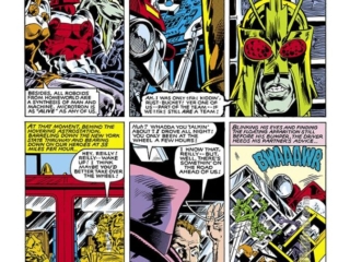 Micronauts #22, pg. 2; pencils, Pat Broderick; inks, Armando Gil; Bug, Acroyear