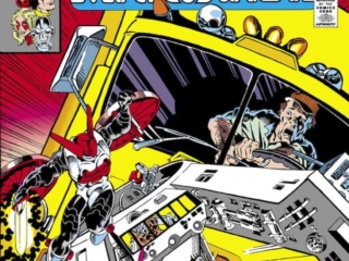 Micronauts #22 cover; pencils and inks, Michael Golden; Heading Down Disaster Highway, trucker, Acroyear, Bug