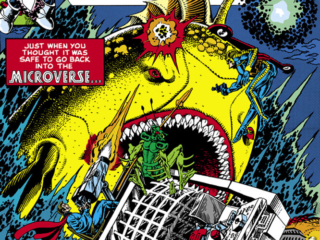 Micronauts #30 cover; pencils and inks, Pat Broderick; just when you thought it was safe to go back to the microverse
