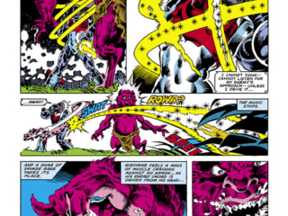 Micronauts #33, pg. 8; pencils, Pat Broderick; inks, Danny Bulanadi; Acroyear, first appearance Devil, Tropica