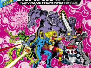 Micronauts #35 cover; pencils and inks, Bob Layton; This is It, the origin of the Microverse, Special Double-Sized Issue, Win a Columbia Ten-Speed Racer Formula 10