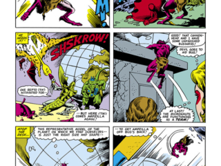 Micronauts #36, pg. 15; pencils, Keith Giffen; inks, Danny Bulanadi; Devil, Bug, Rann