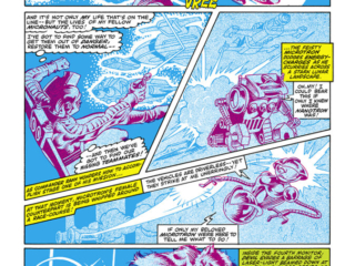 Micronauts #45, pg. 8; layouts, Gil Kane; pencils and inks, Danny Bulanadi; Commander Arcturus Rann, Mictrotron