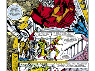 Micronauts #53, pg. 4; pencils and inks, Jackson &ldquo;Butch&rdquo; Guice; Biotron, Mari
