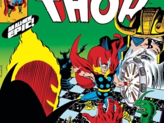 Thor Annual #9 cover; pencils and inks, Al Milgrom; Dormammu, Odin, Umar, Chris Claremont