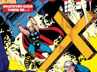 Thor #303 cover; pencils, Rick Leonardi; inks, Chic Stone; Whatever Gods There Be, cross