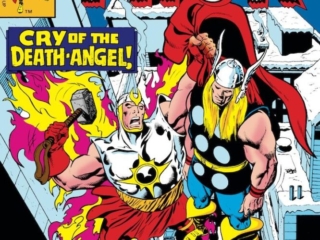 Thor #305 cover; pencils and inks, Keith Pollard; Cry of the Death-Angel, Gabriel Air Wallker, Galactus herald