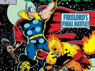 Thor #306 cover; pencils and inks, Keith Pollard; Firelord's Final Battle, Galactus herald