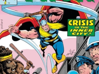 Thor #311 cover; pencils and inks, Keith Pollard; Crisis in the Inner City