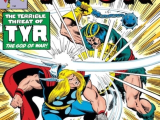 Thor #312 cover; pencils, Keith Pollard; inks, Terry Austin; Battle for Valhalla, Terrible Threat of Tyr the God of War