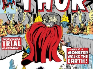 Thor #313 cover; pencils and inks, Keith Pollard; Tyr, Thor Stands Trial in Asgard while a Monster Walks the Earth