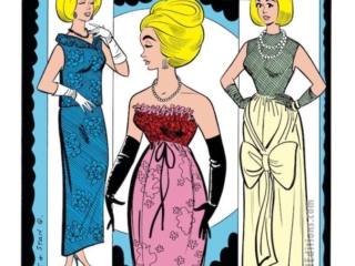 Millie the Model #120; pinup pencils and inks, Stan Goldberg; Millie&rsquo;s Fanciest Frocks; Karen Shorie, Canton, OH; Bonnie Crancer, Whitehall, MI; Janet Climer, Dos Pasos, CA; Rebecca Freeman, Andrews, TX; Judy Hof, Bangkok, Thailand; Delia Mergenthal, Hillsboro, ND