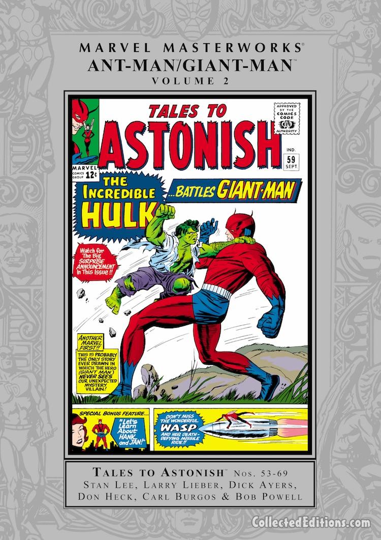Marvel Masterworks: Ant-Man/Giant-Man Vol. 2 HC – Regular Edition dustjacket cover, hardcover