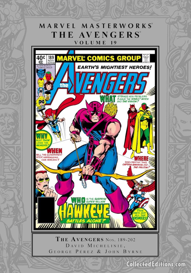 Marvel Masterworks: Avengers Vol. 19 HC – Regular Edition cover