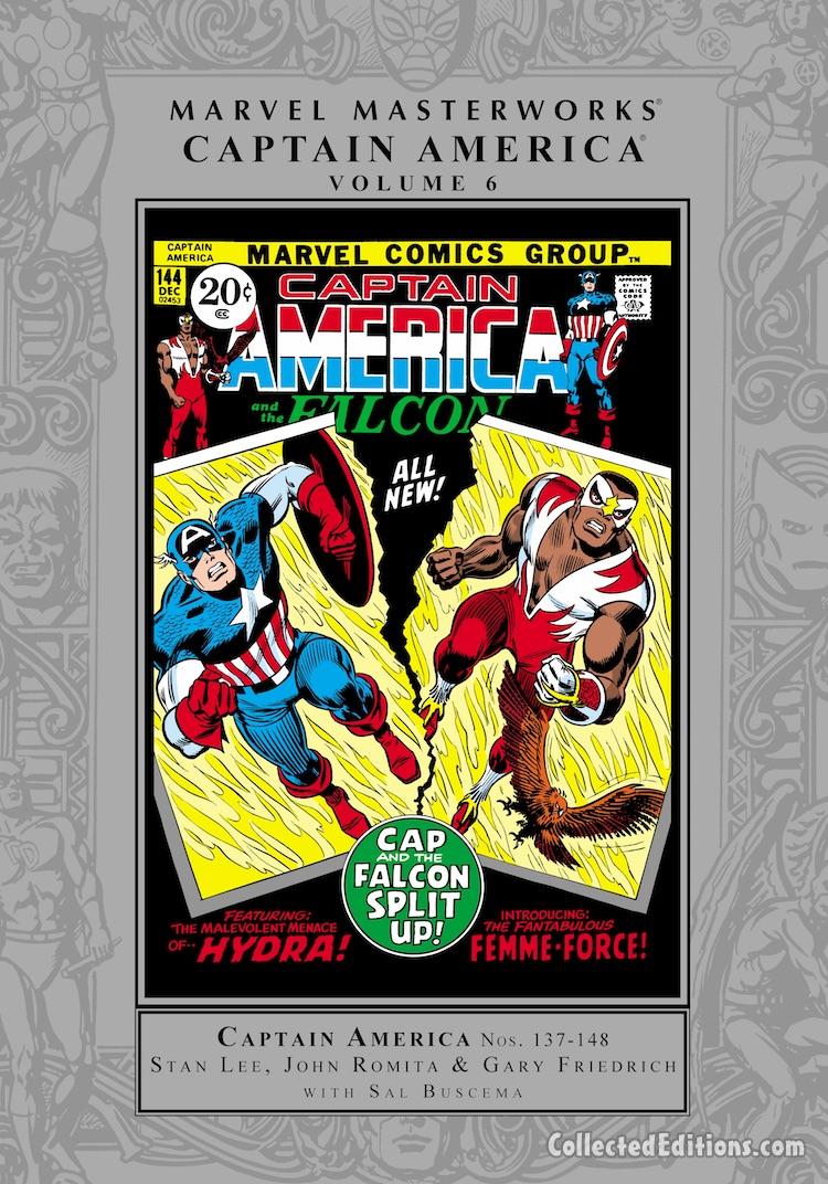 Marvel Masterworks: Captain America Vol. 6 HC – Regular Edition dustjacket cover