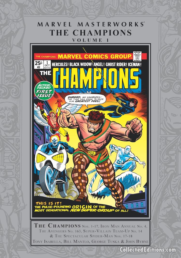 Marvel Masterworks: Champions Vol. 1 HC – Regular Edition dustjacket cover