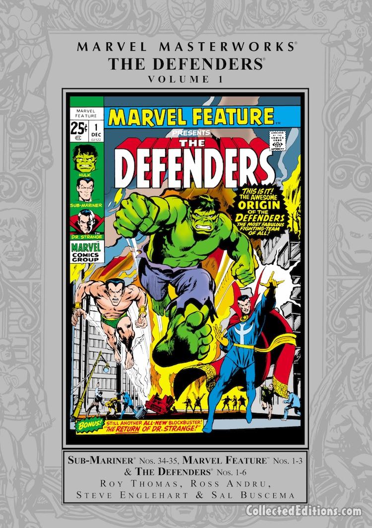 Marvel Masterworks: Defenders Vol. 1 HC – Regular Edition dustjacket cover