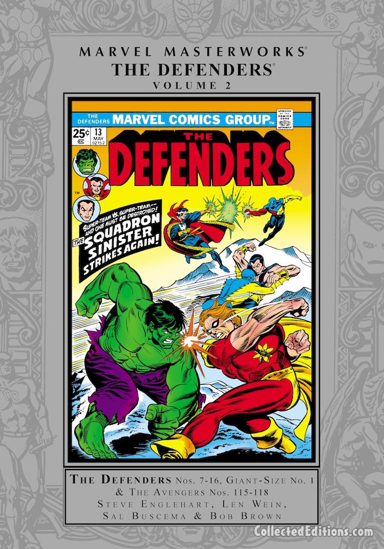 Marvel Masterworks: Defenders Vol. 2 HC – Regular Edition dustjacket cover