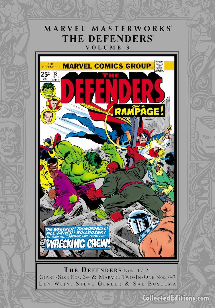 Marvel Masterworks: Defenders Vol. 3 HC – Regular Edition dustjacket cover