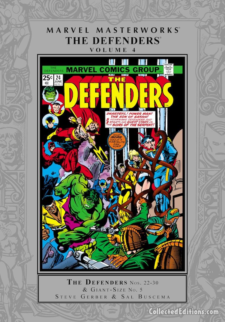 Marvel Masterworks: Defenders Vol. 4 HC – Regular Edition dustjacket cover