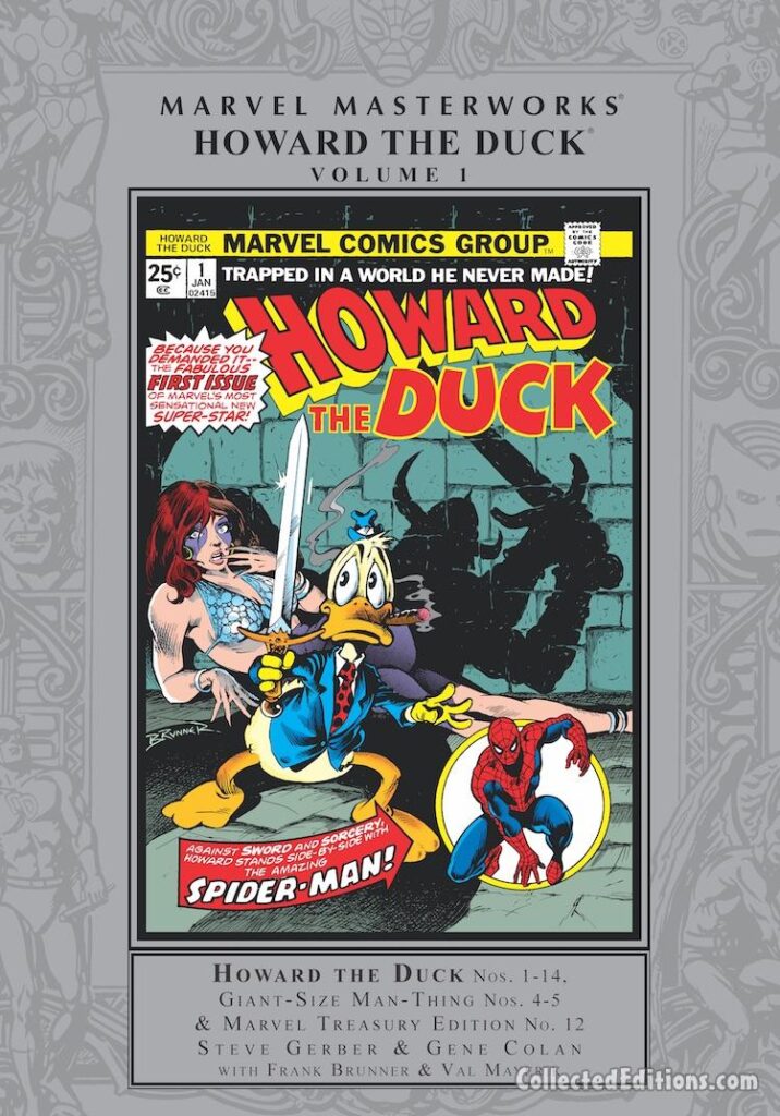 Marvel Masterworks: Howard the Duck Vol. 1 HC – Regular Edition dustjacket cover