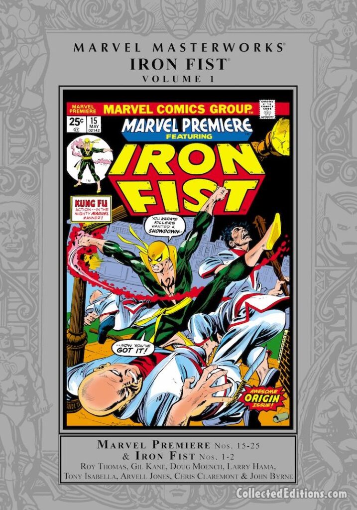 Marvel Masterworks: Iron Fist Vol. 1 HC – Regular Edition dustjacket cover