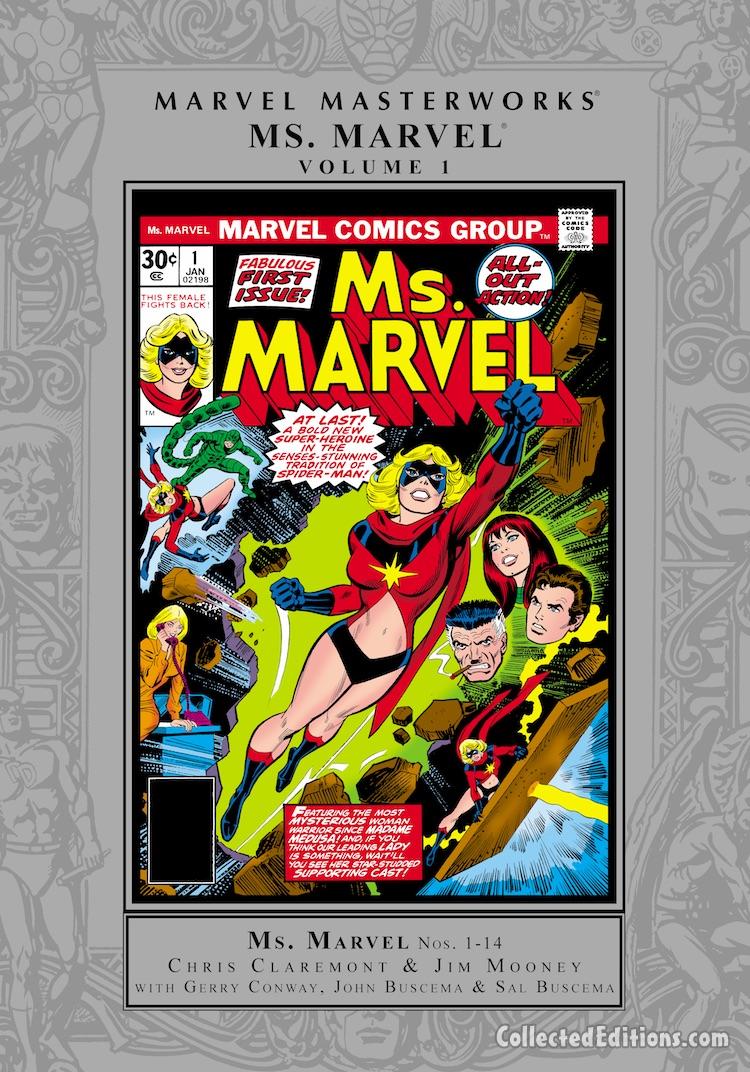 Marvel Masterworks: Ms. Marvel Vol. 1 HC – Regular Edition dustjacket cover
