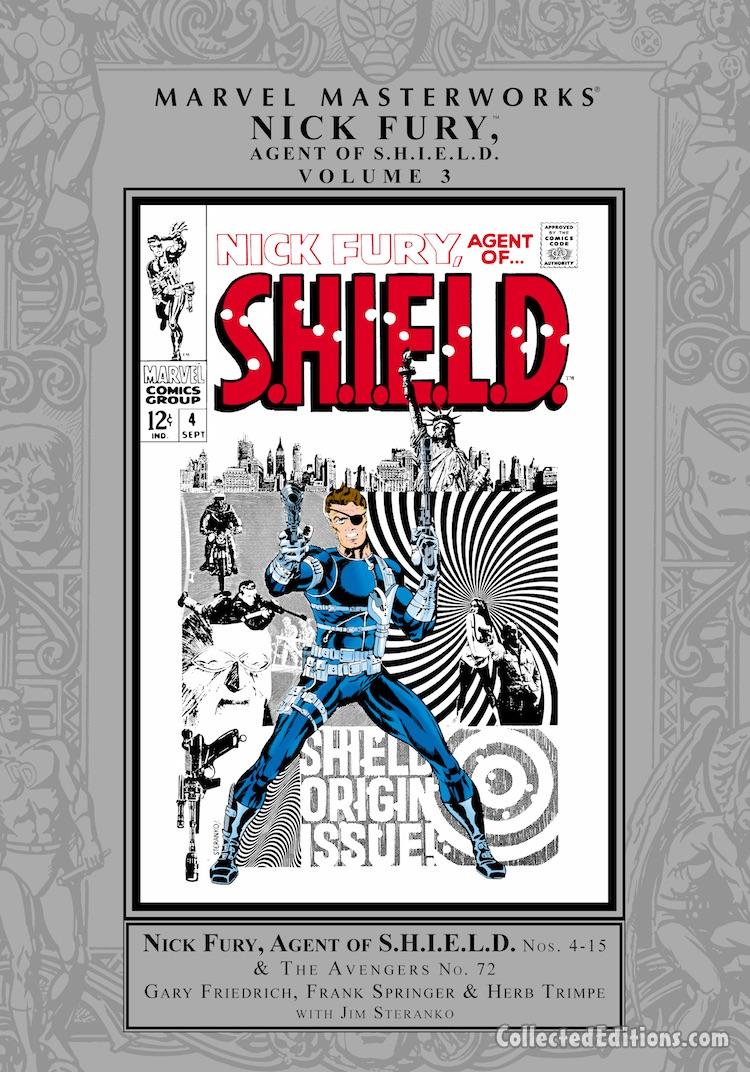 Marvel Masterworks: Nick Fury Agent of S.H.I.E.L.D. Vol. 3 HC – Regular Edition  dustjacket cover