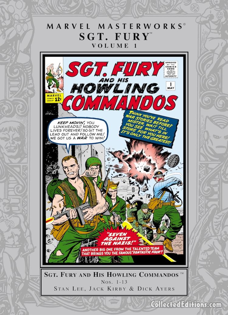 Marvel Masterworks: Sgt. Fury and His Howling Commandos Vol. 1 HC – Regular Edition dustjacket cover