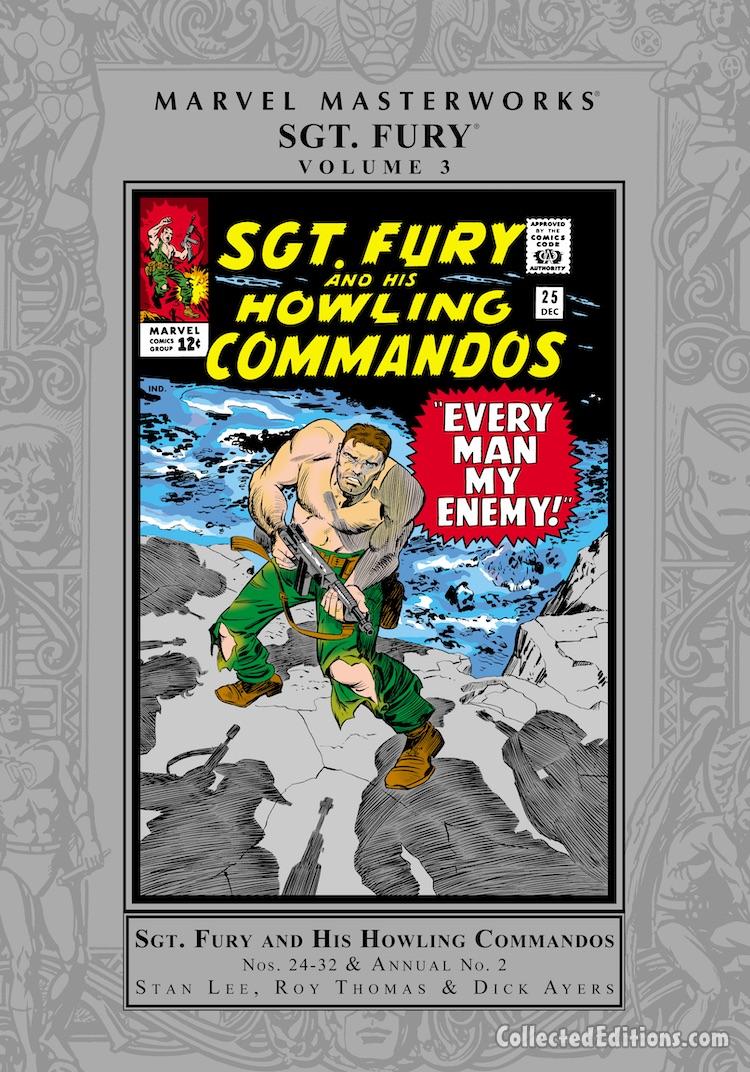 Marvel Masterworks: Sgt. Fury and His Howling Commandos Vol. 3 HC – Regular Edition dustjacket cover