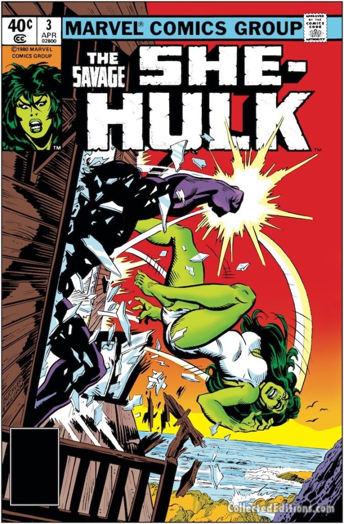 Savage She-Hulk #3 cover; pencils, RIch Buckler; inks, Al Milgrom