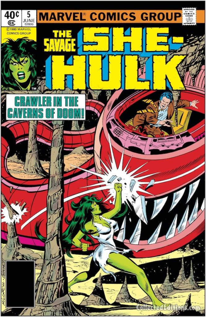 Savage She-Hulk #5 cover; pencils, Al Milgrom; inks, Joe Sinnott