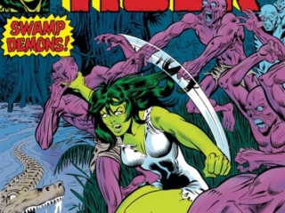 Savage She-Hulk #7 cover; pencils, Marie Severin; inks, Joe Sinnott