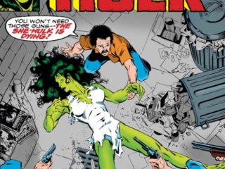 Savage She-Hulk #11 cover; pencils and inks, Michael Golden