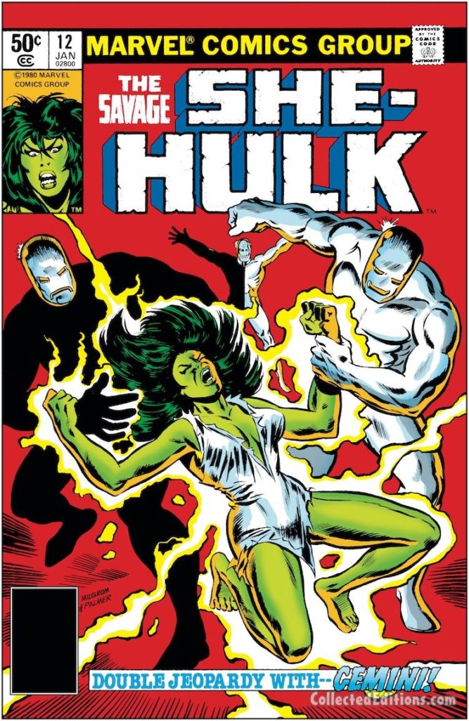 Savage She-Hulk #12 cover; pencils, Al Milgrom; inks, Tom Palmer; Gemini