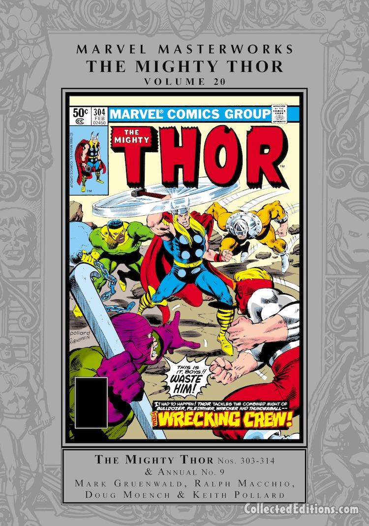 Marvel Masterworks: Thor Vol. 20 HC – Regular Edition dustjacket cover