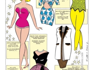 Modeling With Millie #25. Fashion pinup art pencils and inks, Stan Goldberg; Ellen Rosenberg, Skokie, IL; Joanie Lee, Long Island, NY; Andrea Fuller, Philadelphia, PA; Barbara Sleeper, Marblehead, MA; Nancy R. Ellis, Fort Payne, AL; Judy Matlin, Chicago, IL