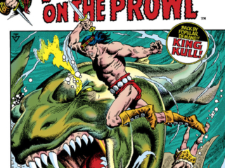Monsters on the Prowl #16 cover; pencils and inks, John Severin; King Kull, Atlantis, The Serpent-God of Lost Swamp, undersea creature