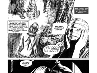 Monsters Unleashed (1973) #5. Man-Thing in &ldquo;All the Faces of Fear!&rdquo;, pg. 6. Pencils and inks, Vicente Alc&aacute;zar; Ellen Brandt, Leonard