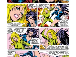 Ms. Marvel #13, pg. 4; pencils, Jim Mooney; inks, Joe Sinnott; Hecate, Carol Danvers, Captain Marvel