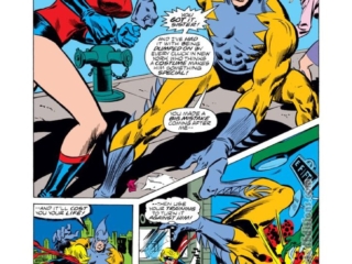 Ms. Marvel #15, pg. 12; pencils, Jim Mooney; inks, Tony DeZuniga; Tiger-Shark, Tiger Shark, Captain Marvel, Carol Danvers