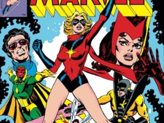 Ms. Marvel #18 cover; pencils and inks, Dave Cockrum; Carol Danvers, Captain Marvel, first appearance of Mystique, Raven Darkholme