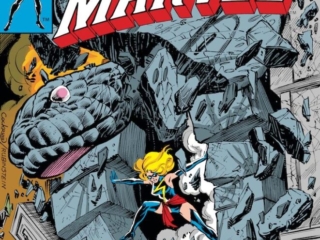 Ms. Marvel #21 cover; pencils, Dave Cockrum; inks, Joe Rubinstein; Lizard People, Carol Danvers, Captain Marvel