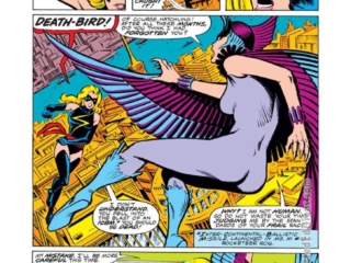 Ms. Marvel #22, pg. 4; pencils, Mike Vosburg; inks, Mike Zeck, Captain Marvel, Carol Danvers, Deathbird