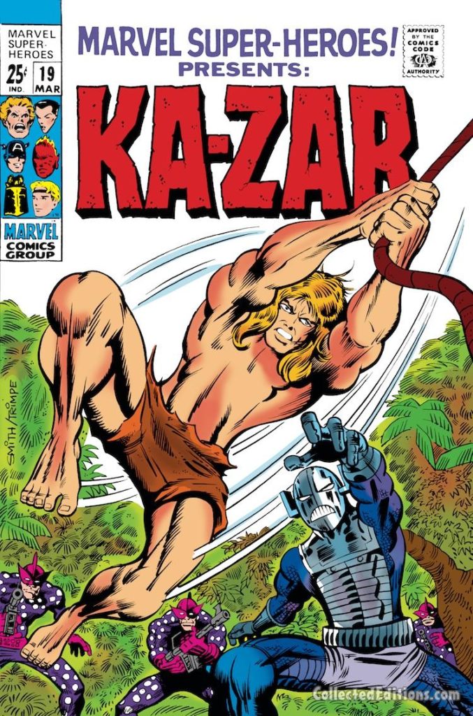 Marvel Super-Heroes/Ka-Zar #19 cover; pencils, Barry Windsor-Smith; inks, Herb Trimpe