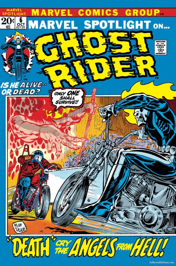 Marvel Spotlight #6 cover; pencils and inks, Mike Ploog; Ghost Rider